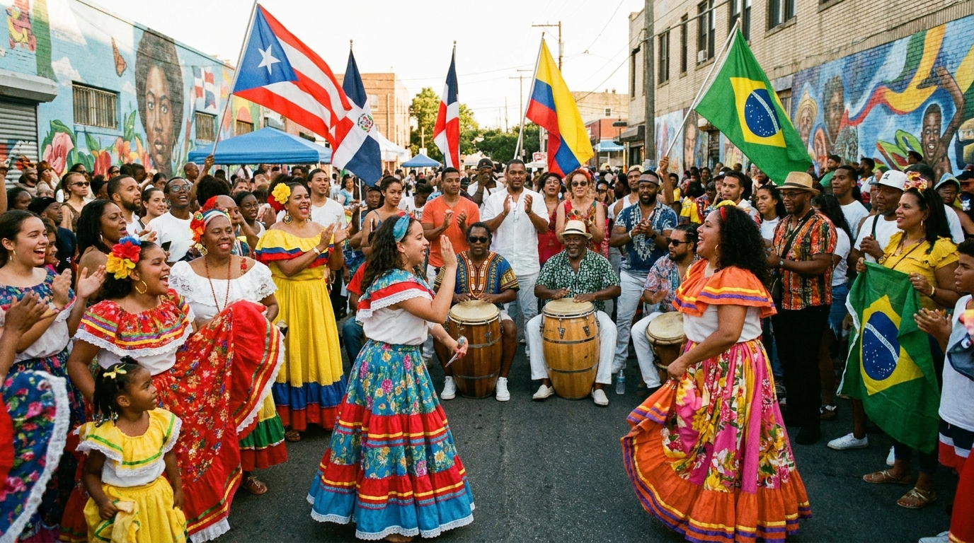 Afro-Latino community members at a cultural celebration