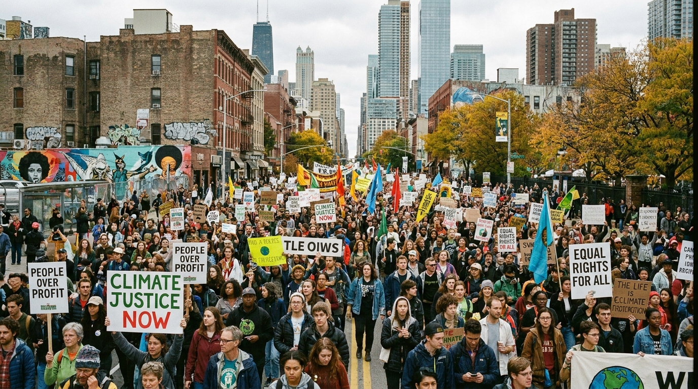 Protesters marching against Arizona SB1070 immigration law