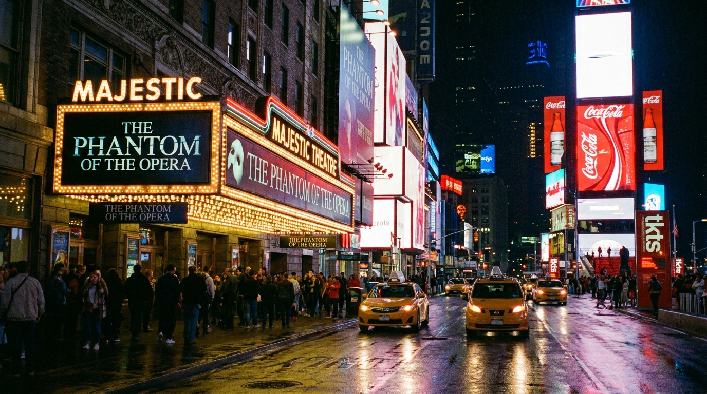 Theater marquee for In the Heights on Broadway